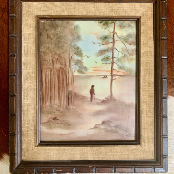 Original Dorothy Schmidt Signed Painting On Tile - Picture 2 of 4